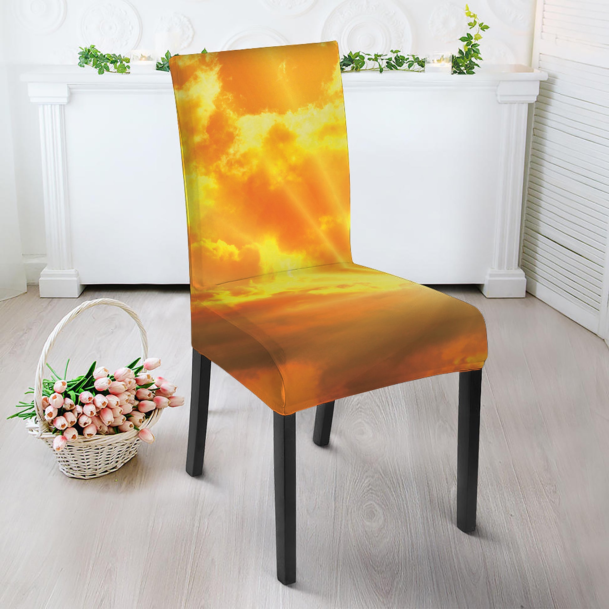 Sunrise Sky Print Dining Chair Slipcover