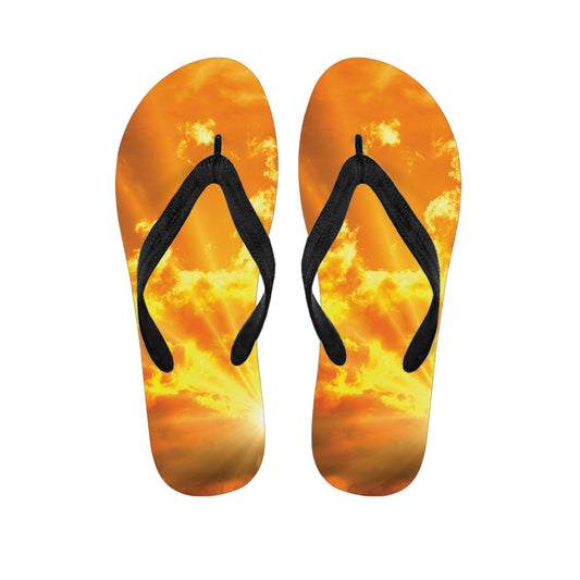 Sunrise Sky Print Flip Flops