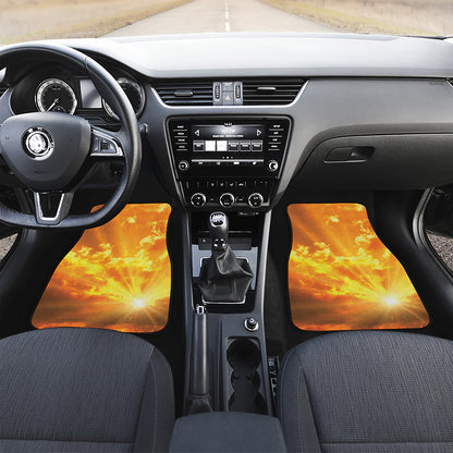 Sunrise Sky Print Front and Back Car Floor Mats