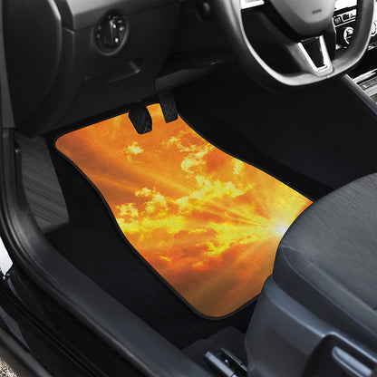 Sunrise Sky Print Front Car Floor Mats