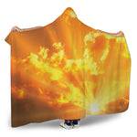 Sunrise Sky Print Hooded Blanket