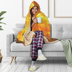Sunrise Sky Print Hooded Blanket