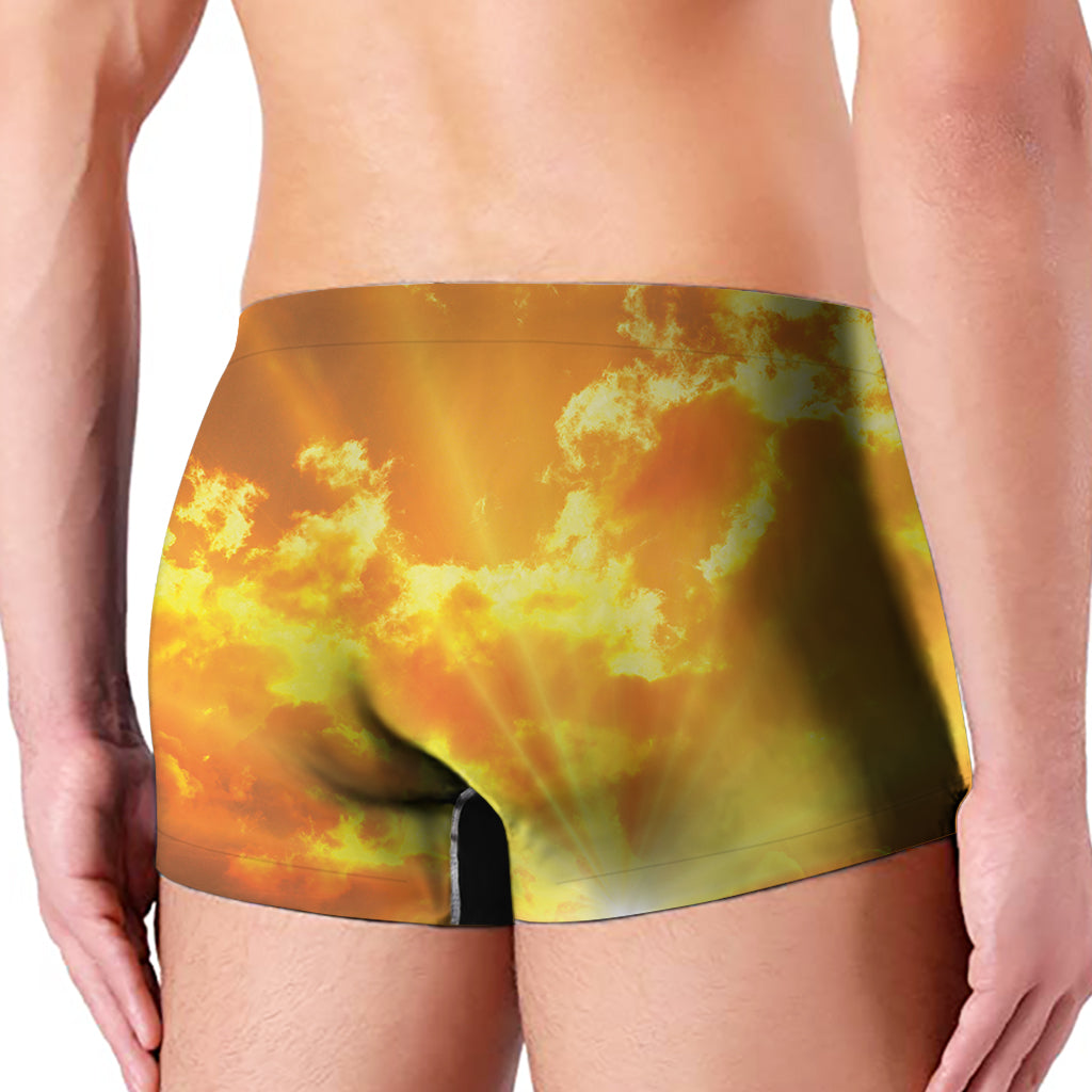 Sunrise Sky Print Men's Boxer Briefs
