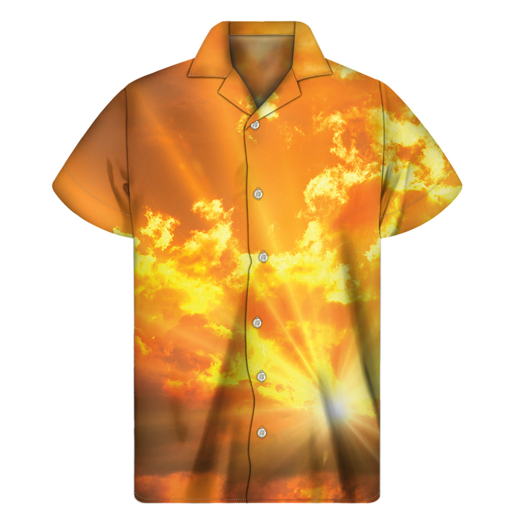 Sunrise Sky Print Men's Short Sleeve Shirt