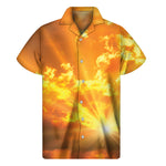 Sunrise Sky Print Men's Short Sleeve Shirt
