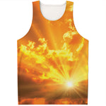Sunrise Sky Print Men's Tank Top