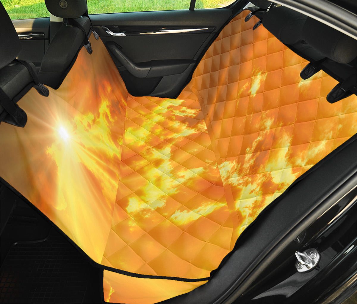 Sunrise Sky Print Pet Car Back Seat Cover