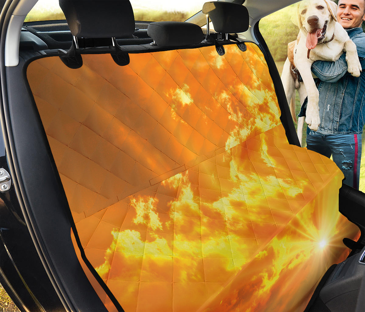 Sunrise Sky Print Pet Car Back Seat Cover