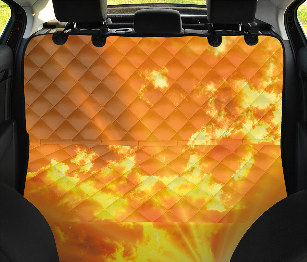 Sunrise Sky Print Pet Car Back Seat Cover