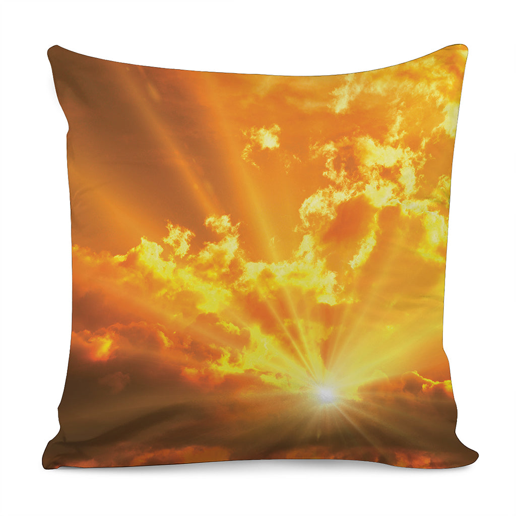 Sunrise Sky Print Pillow Cover