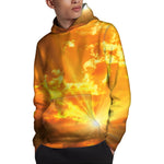 Sunrise Sky Print Pullover Hoodie