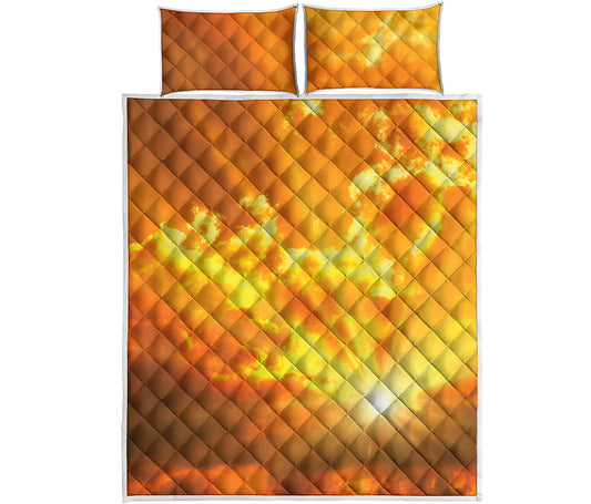 Sunrise Sky Print Quilt Bed Set