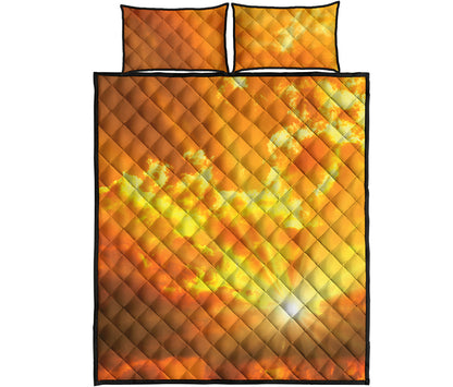Sunrise Sky Print Quilt Bed Set