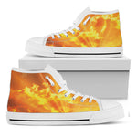 Sunrise Sky Print White High Top Shoes