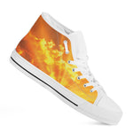 Sunrise Sky Print White High Top Shoes