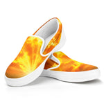 Sunrise Sky Print White Slip On Shoes