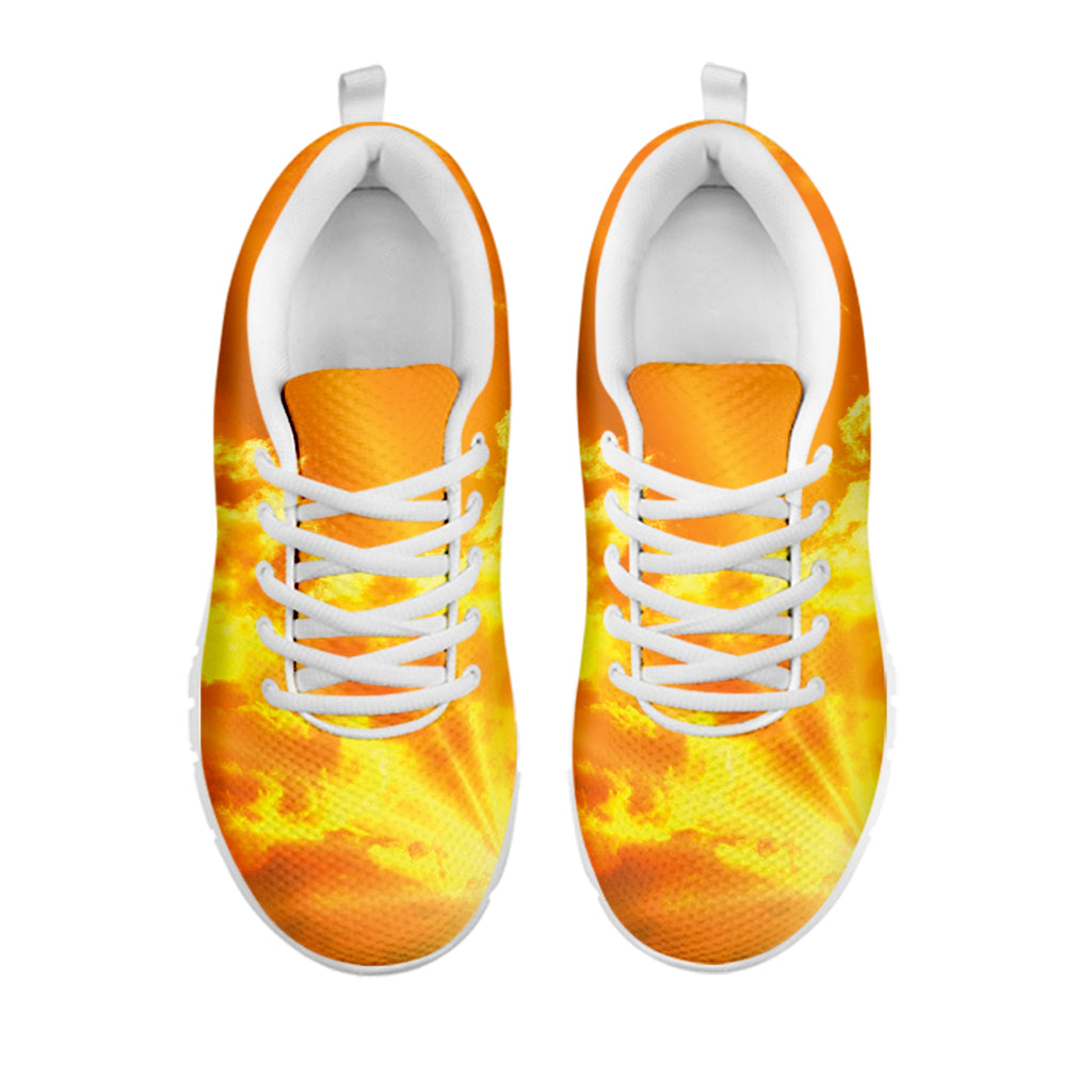 Sunrise Sky Print White Sneakers