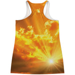 Sunrise Sky Print Women's Racerback Tank Top