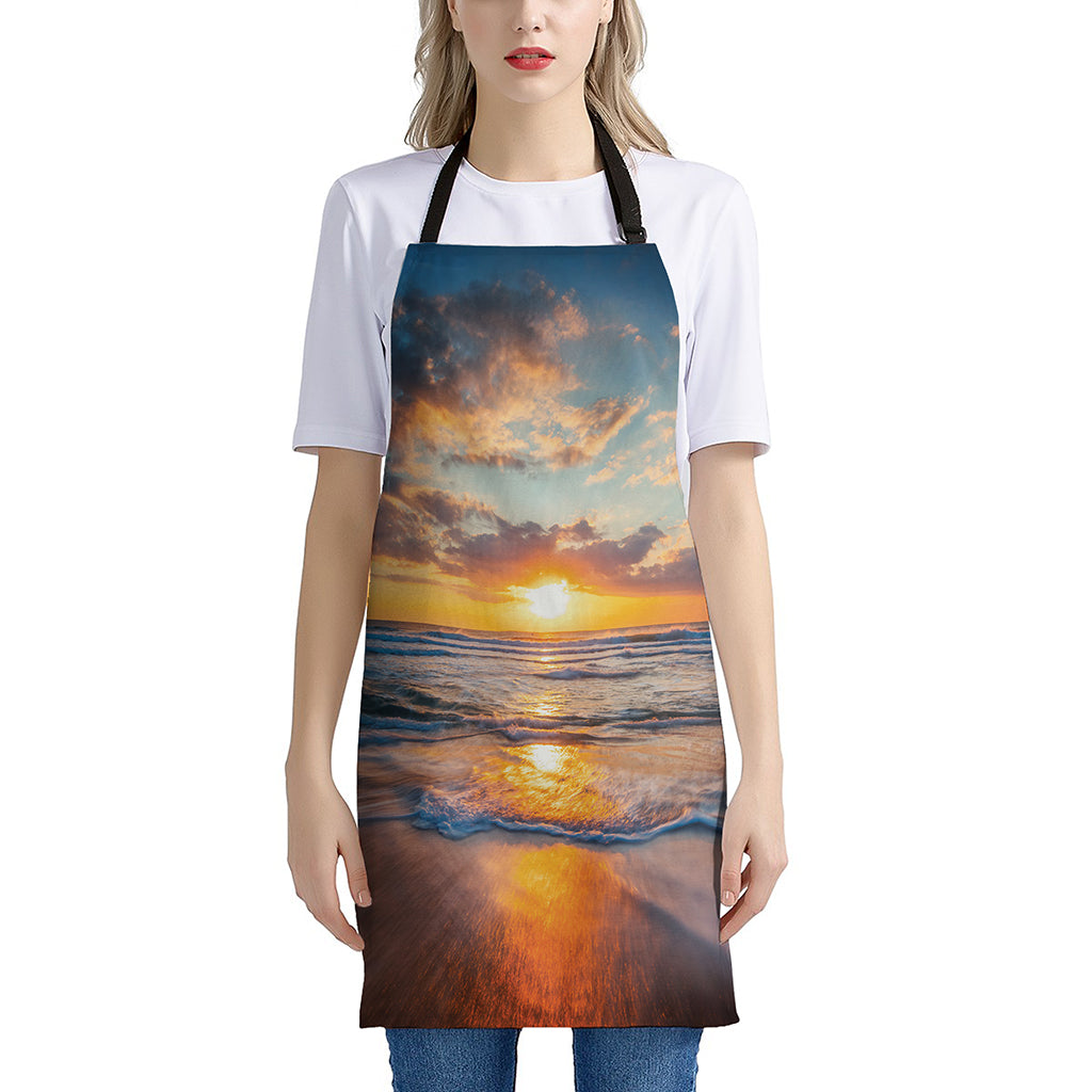 Sunrise Wave Print Apron