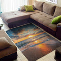 Sunrise Wave Print Floor Mat