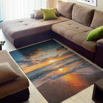 Sunrise Wave Print Area Rug