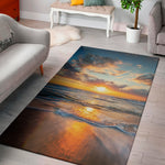 Sunrise Wave Print Area Rug