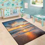 Sunrise Wave Print Area Rug