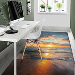 Sunrise Wave Print Area Rug