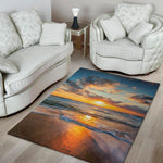 Sunrise Wave Print Area Rug