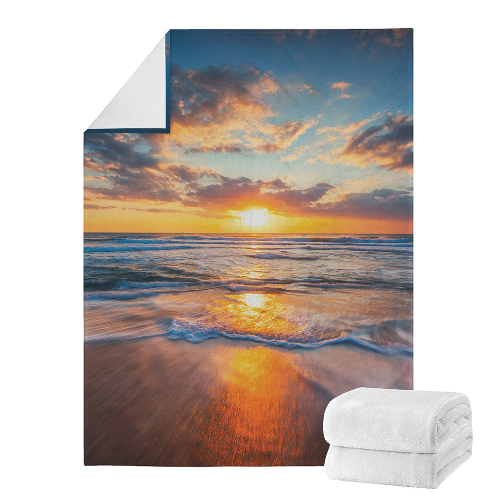 Sunrise Wave Print Blanket