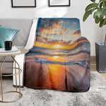 Sunrise Wave Print Blanket