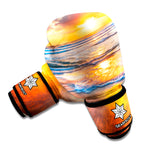 Sunrise Wave Print Boxing Gloves