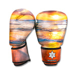 Sunrise Wave Print Boxing Gloves
