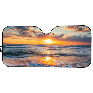 Sunrise Wave Print Car Sun Shade