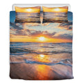Sunrise Wave Print Duvet Cover Bedding Set