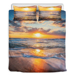 Sunrise Wave Print Duvet Cover Bedding Set