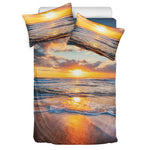 Sunrise Wave Print Duvet Cover Bedding Set