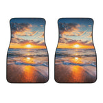 Sunrise Wave Print Front Car Floor Mats