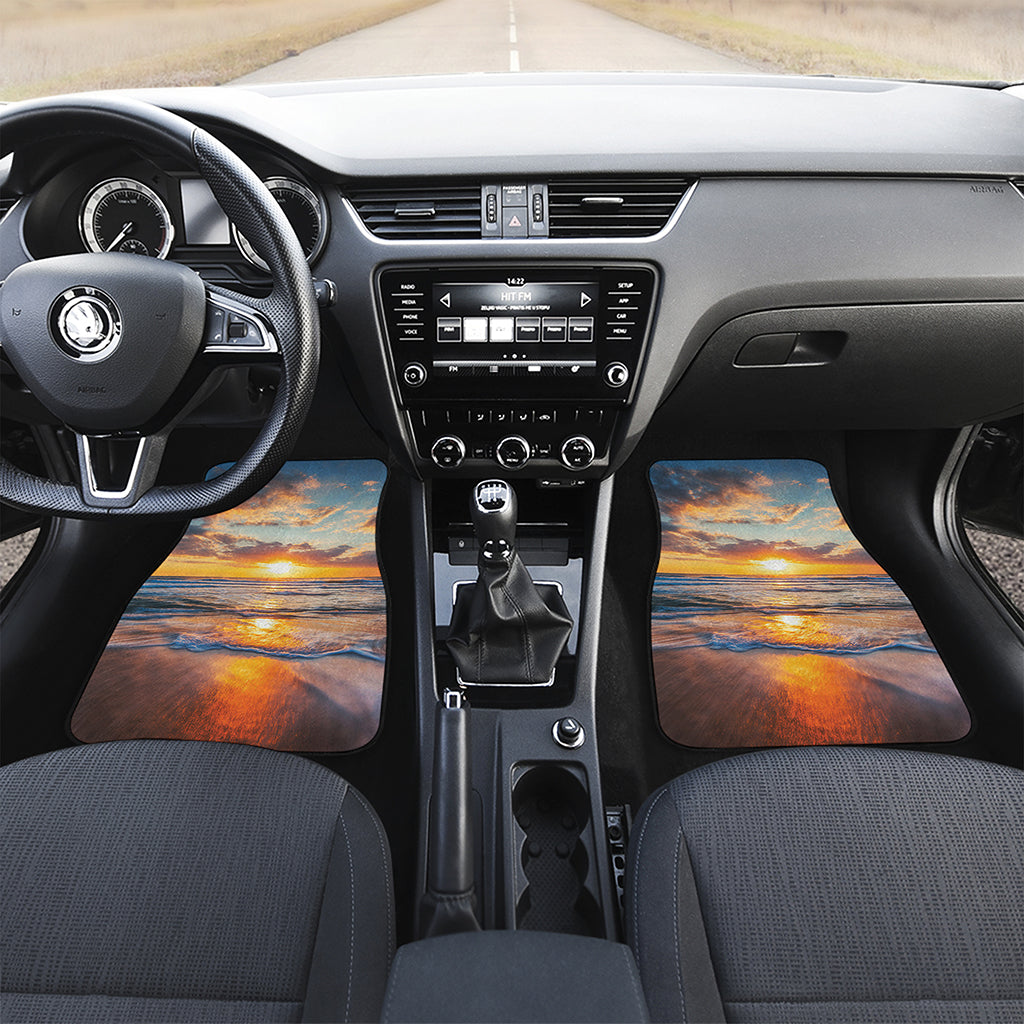 Sunrise Wave Print Front Car Floor Mats