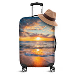 Sunrise Wave Print Luggage Cover