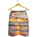 Sunrise Wave Print Men's Shorts