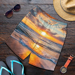 Sunrise Wave Print Men's Shorts