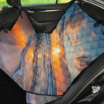 Sunrise Wave Print Pet Car Back Seat Cover