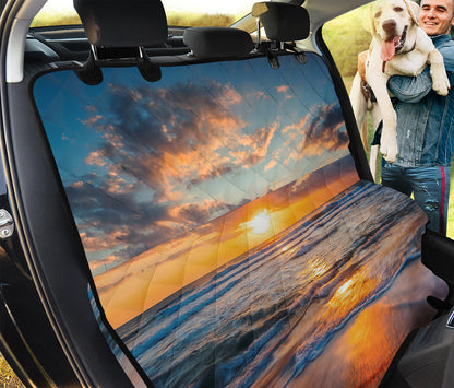 Sunrise Wave Print Pet Car Back Seat Cover