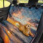 Sunrise Wave Print Pet Car Back Seat Cover