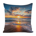 Sunrise Wave Print Pillow Cover