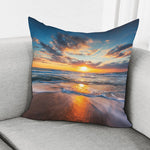 Sunrise Wave Print Pillow Cover