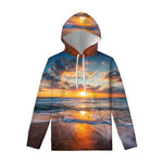 Sunrise Wave Print Pullover Hoodie
