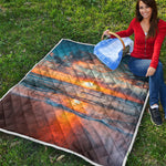 Sunrise Wave Print Quilt