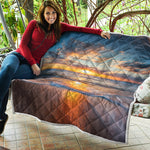 Sunrise Wave Print Quilt